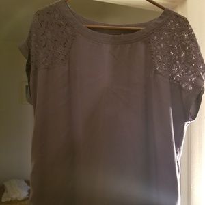 (SOLD) Beautiful purple open back blouse
